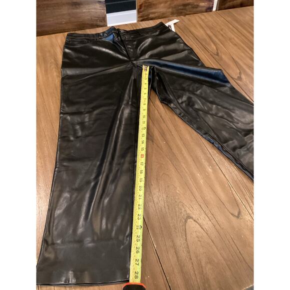 Joie Black Faux Leather Pants Limited Edition Size 16 NWT - Picture 8 of 10